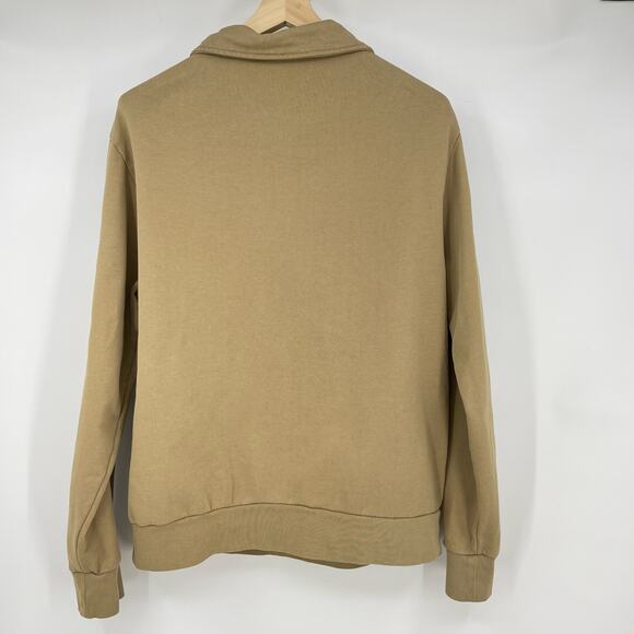 Polo Ralph Lauren | Loopback Fleece Quarter Zip Sweatshirt in Desert Khaki L - Picture 3 of 11